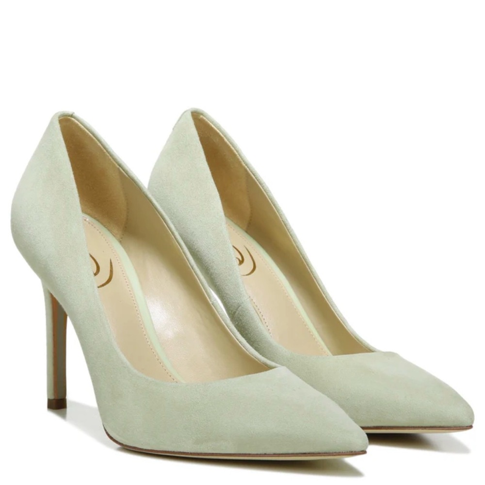 Sam Edelman Light Green Suede Heels